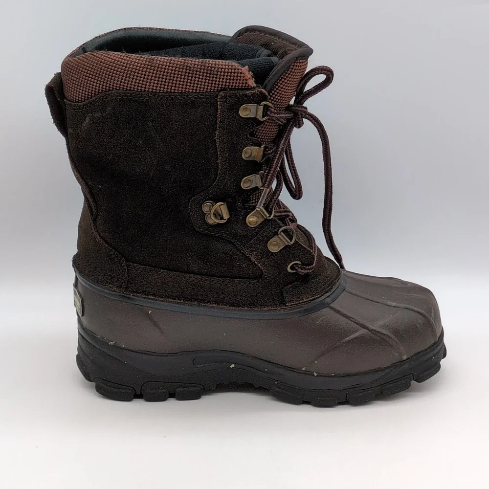 LaCrosse Boots Mens Brown 8 Suede Winter Shoes Thinsulate Removable Liner 298360